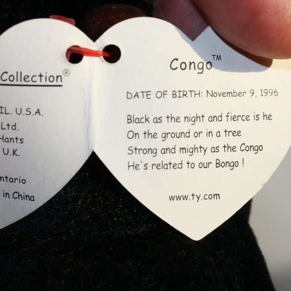 Congo the Gorilla 1996 Retired TY Beanie Baby Original - Picture 4 of 5